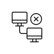 © Upnowgraphic Studio - Network problem outline icons, minimalist vector illustration ,simple transparent graphic element .Isolated on white background
