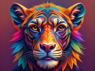  Expressive animal portraits colorful vector graphics
