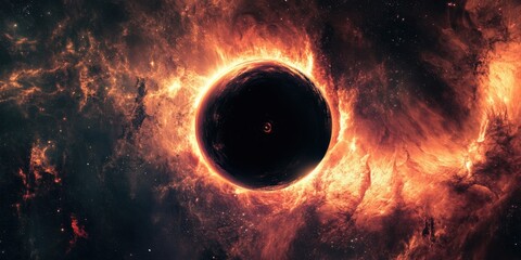 Black Hole In Space. Mysterious Void in Celestial Cosmos