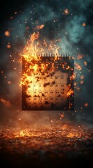 Canvas Print - Burning Days, Calendar