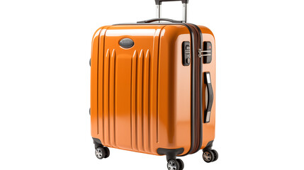 travel suitcase, luggage trolley bag, studio view, isolated on transparent background.