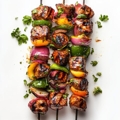 Poster - Grilled Chicken Skewers.