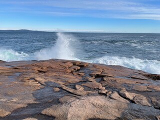 wave crashing on the coast