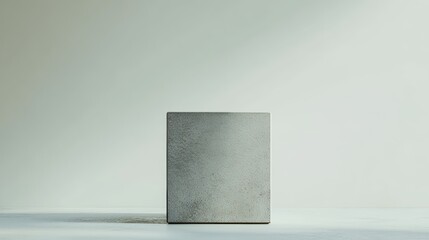 A grey square sits on a white background