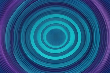 Circular gradients of blue teal and purple rippling outwards creating a hypnotic abstract effect, AI Generated