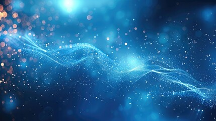 Aufkleber - Beautiful blue glowing background. Generative AI.