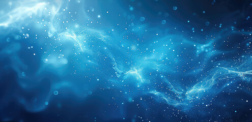 Aufkleber - Beautiful blue glowing background. Generative AI.