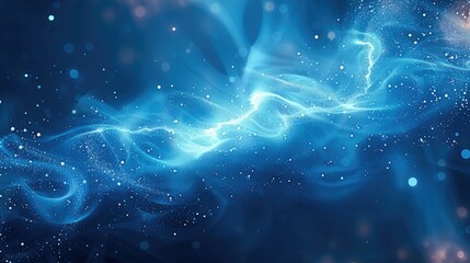 Poster - Beautiful blue glowing background. Generative AI.