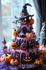 Wall Mural - Decorated Halloween cakes 