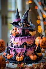 Wall Mural - Decorated Halloween cakes 