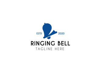 Ringing bell vector logo illustration design. Thee bell logo design