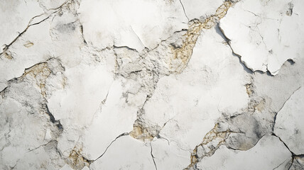 Wall Mural - cracked white plaster wall