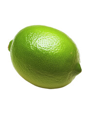 Wall Mural - bright green lime isolated on transparent background