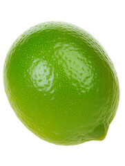 Wall Mural - bright green lime isolated on transparent background