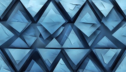 Wall Mural - Dynamic Overlapping Blue Triangles in Abstract Geometric Design