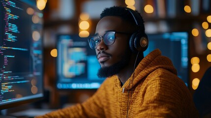 Canvas Print - Software Developer at Work