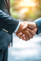 Close Up of Two People Shaking Hands