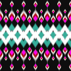 Sticker - Abstract ethnic geometric pattern design for background or Wallpaper.Ikat,