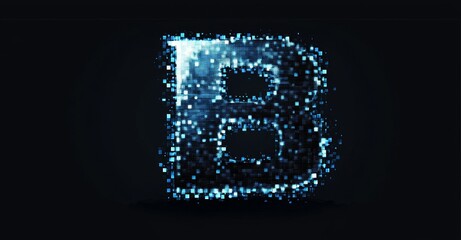 Leinwandbilder - Animated square rectangle background made from animated lines, dots, particles. Blend mode and FUI element. Abstract molecules. 3D image.