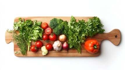 Fresh Vegetables on a Cutting Board