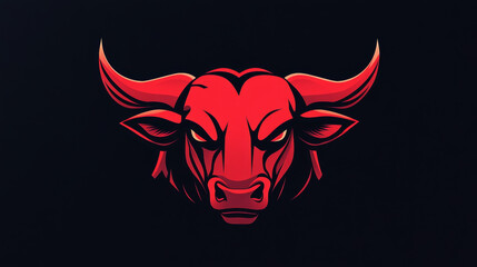 Templates, elements, and illustrations for creating a bull logo.