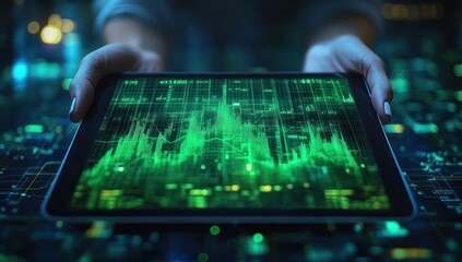 Digital Graph Displayed on a Tablet