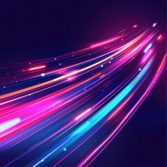 Wall Mural - Abstract Neon Lights Pattern