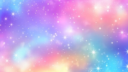 Wall Mural - starry colourful pastel sky background