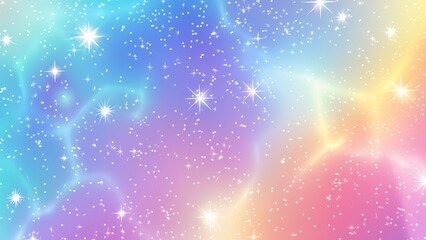 Wall Mural - starry colourful pastel sky background