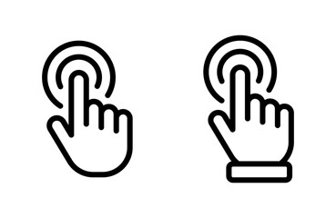 Wall Mural - Click hand cursor icon set