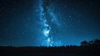 © BonzEarthsnapper - A serene image of a national parkâ€™s starry night sky with silhouetted landscapes, featuring a clean background and plenty of copy space for information about stargazing opportunities and park hours.