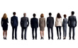 © EnricaDjango - A group of business people standing in a row, viewed from behind: Alpha png, transparent