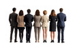 © EnricaDjango - A group of business people standing in a row, viewed from behind: Alpha png, transparent