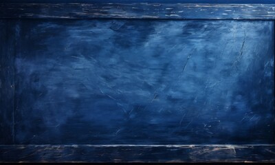 Wall Mural - blue painting with black frame