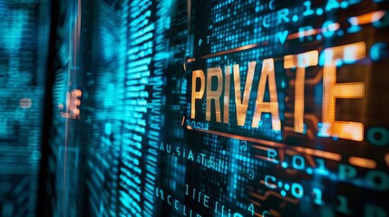 Private and Secure Digital File on a Dark Screen: Encrypted Data Protection and Confidentiality with Advanced Technology and Locked Access