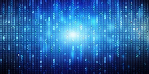 Blue binary code abstract background, technology, digital, data, coding, programming, abstract, background, computer