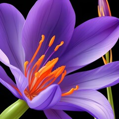 Wall Mural - Saffron flower closeup