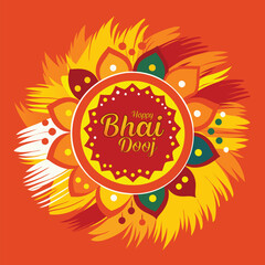 Wall Mural - vector bhai dooj indian festival background