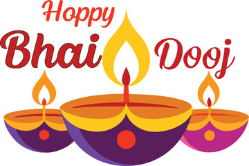 Wall Mural - vector bhai dooj indian festival background