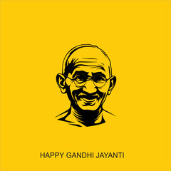 Wall Mural - Gandhi Jayanti is an event celebrated in India to mark the birth anniversary of Mahatma Gandhi, vector design 