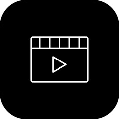 Sticker - Clapperboard Vector Icon Design