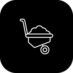 Poster - Wheelbarrow Vector Icon Design