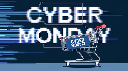 Cyber Monday Sale poster, banner for