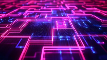 abstract neon circuitry
