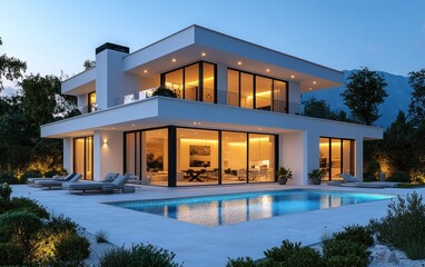 Poster - Modern Luxury Villa with Swimming Pool