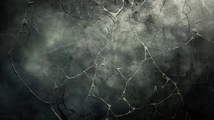 Canvas Print - Gothic background with cracked textures and cobweb-like patterns softly lit