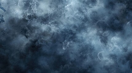 Poster - Gothic wallpaper with gray clouds swirling mist and subtle blue glow