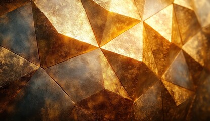 Canvas Print - Golden Geometric Pattern