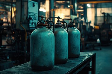 Oxygen tank in factory is damaged