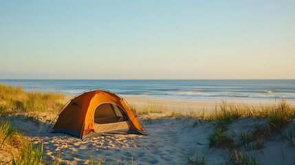 tent on the lake